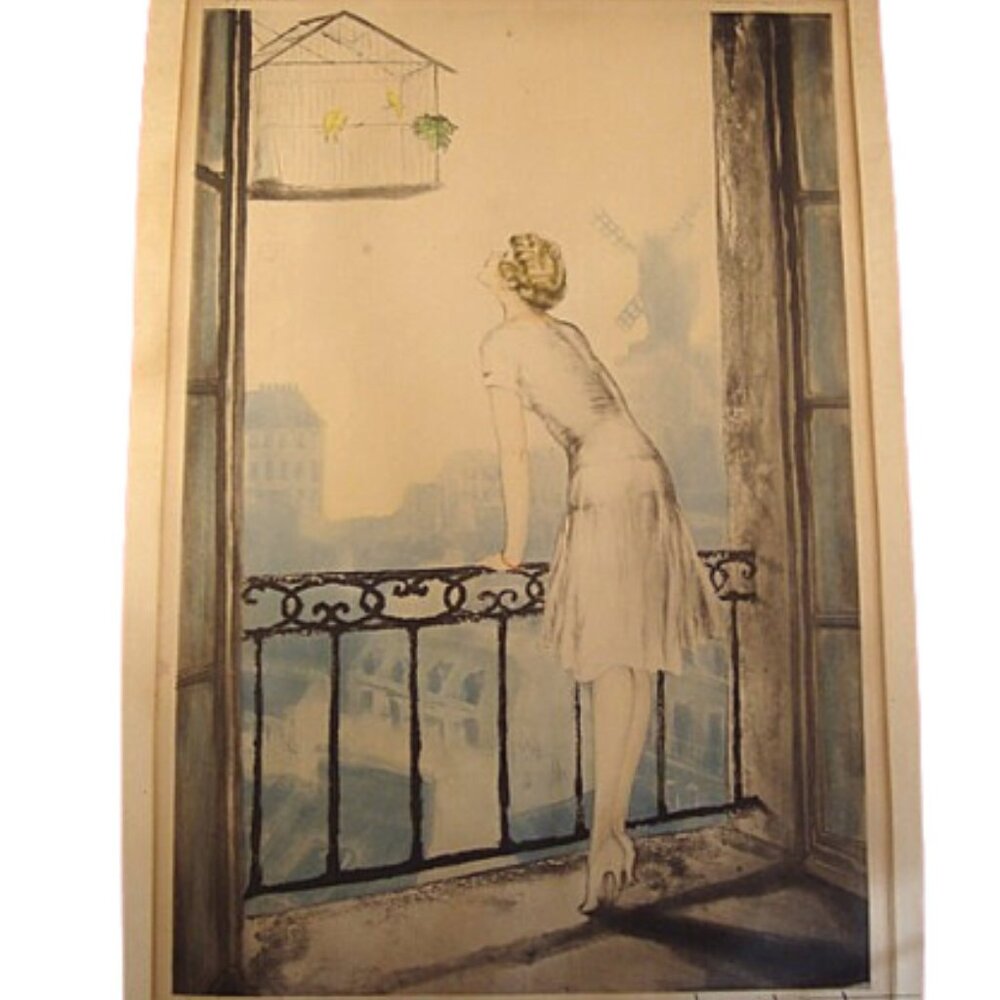 Louis Icart Original Etching Montmartre Paris 1928 - Picture 3 of 8